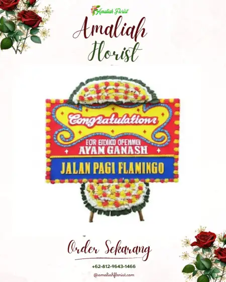 Sewa Papan Bunga Kayu Kebek
